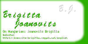brigitta joanovits business card